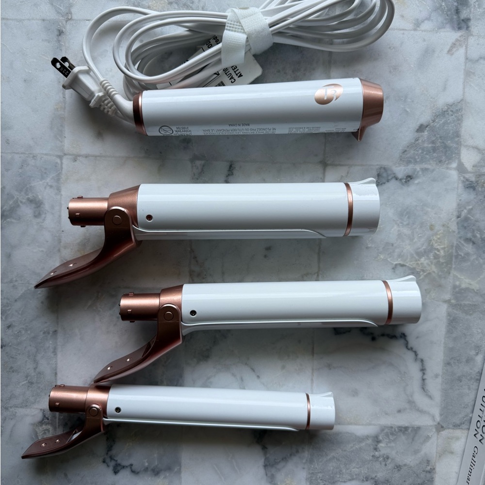 T3 White and Rose Gold Hair Styling Set
